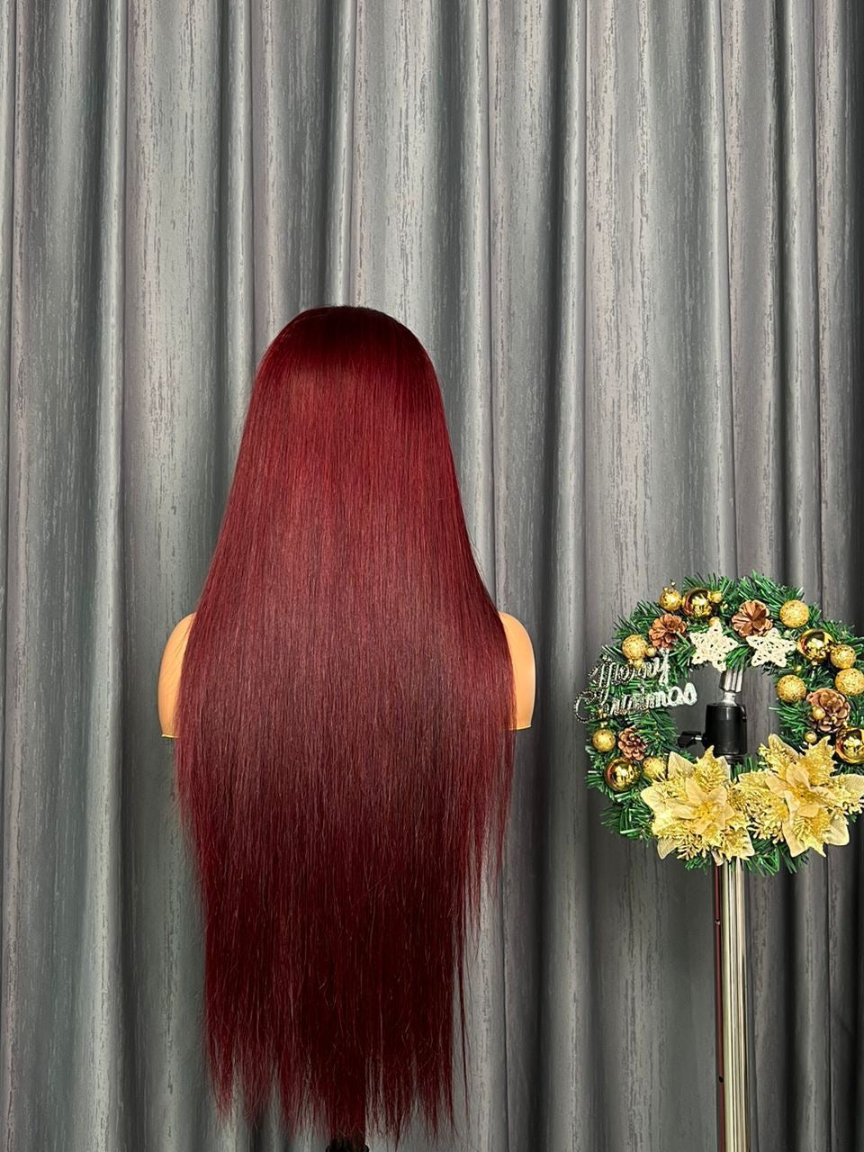 Burgundy Straight Lace Front Wig