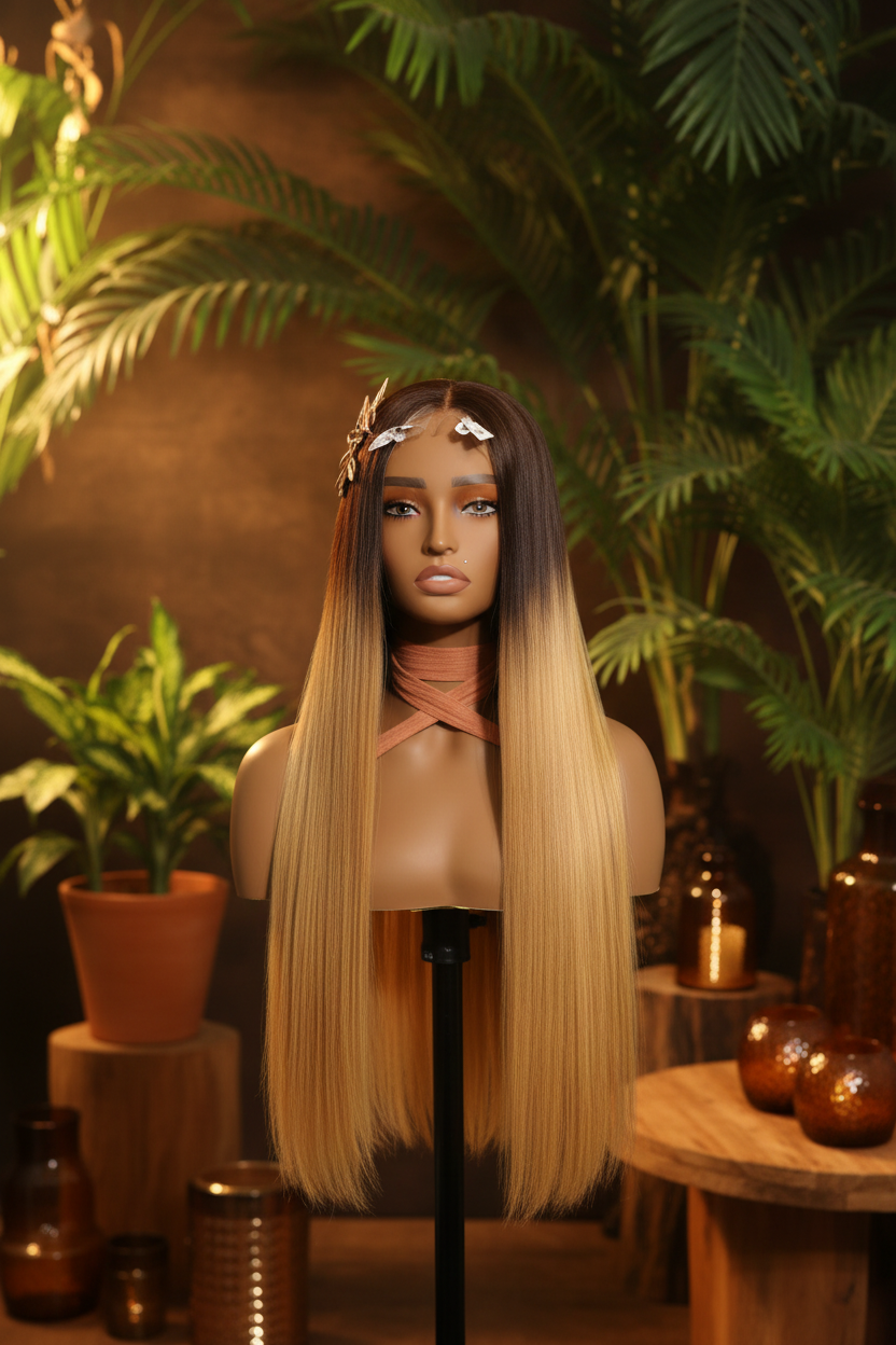 Ombré Straight Lace Front Wig